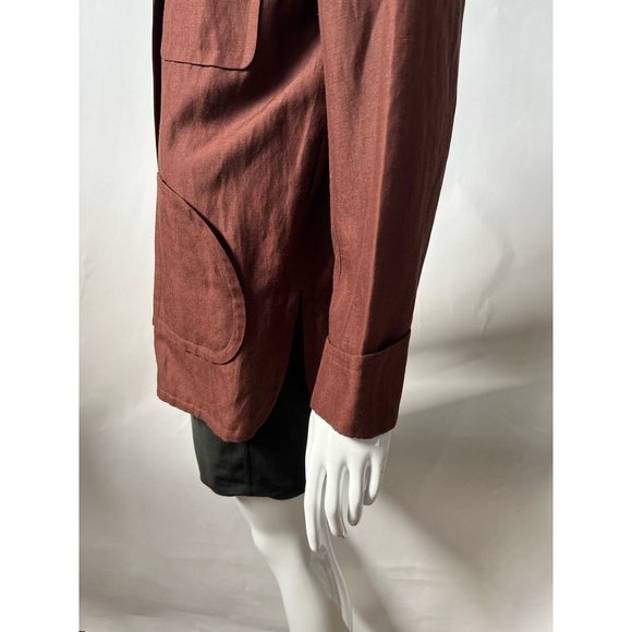 Preston & York Womens Jacket Coat Brown Buttons Pockets Collar XS - Picture 10 of 12